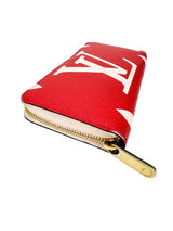 Louis Vuitton Pink and Red Monogram Giant Zippy Wallet