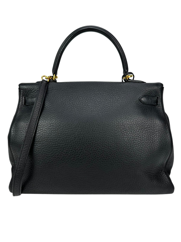 Hermes Black Togo Leather Kelly Bag 35