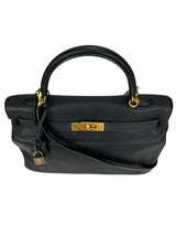 Hermes Black Togo Leather Kelly Bag 35