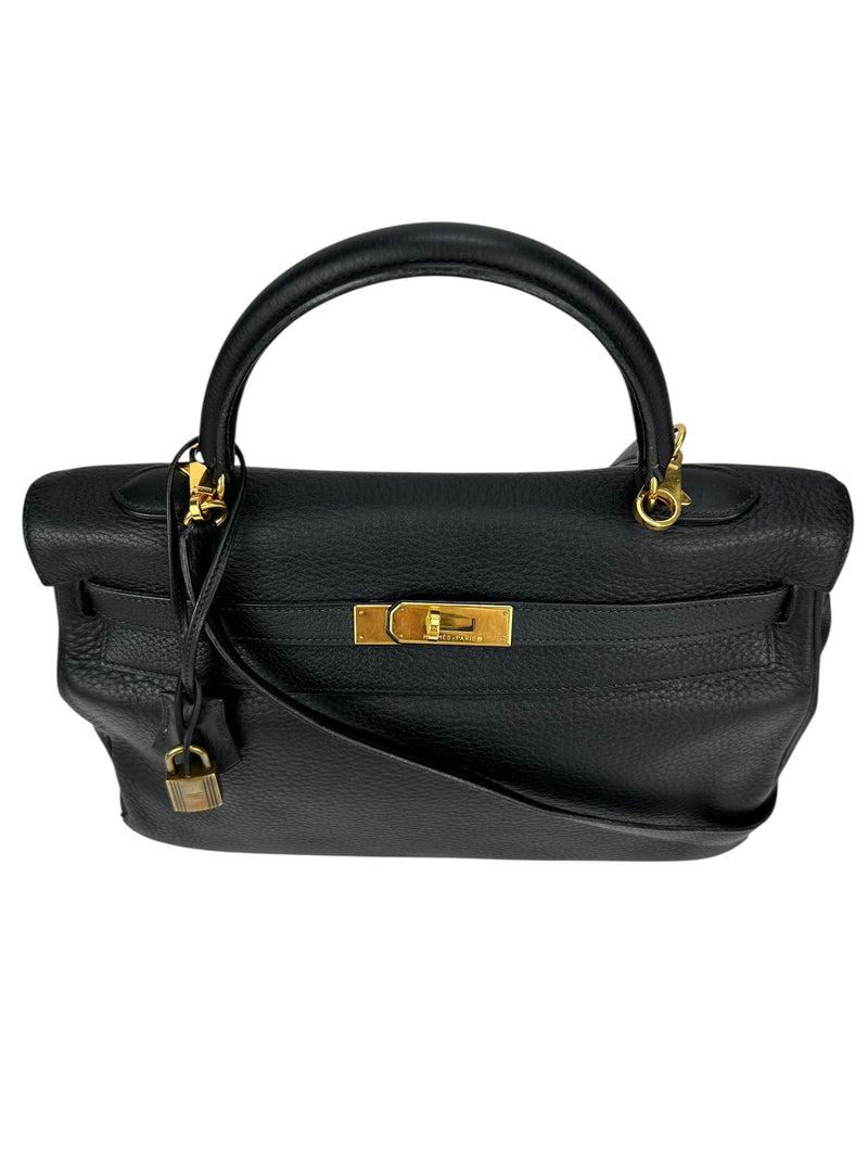 Hermes Black Togo Leather Kelly Bag 35