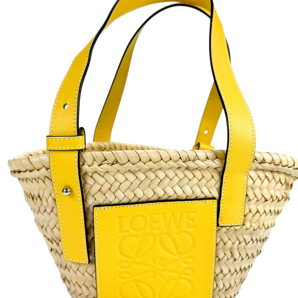 【関税&送料込】Loewe Basket Bag Loewe Yellow Raffia And Leather Basket Bag – Season 2 Consign