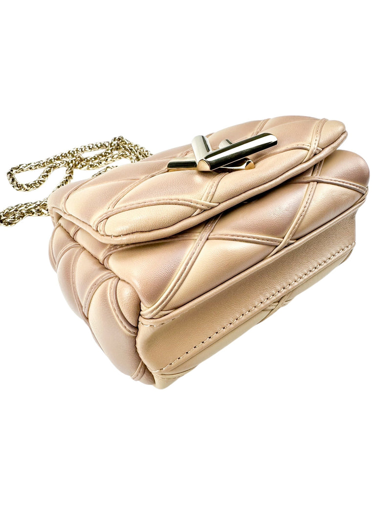 Louis Vuitton Beige Lambskin Pico GO 14 Bag