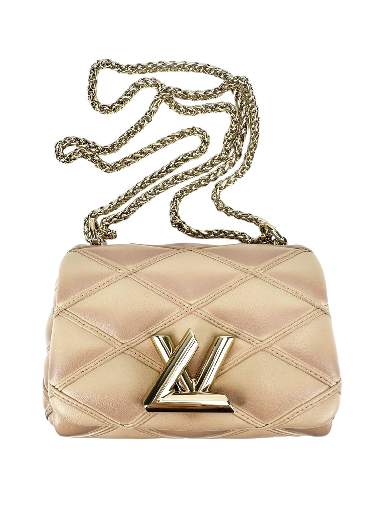 Louis Vuitton Beige Lambskin Pico GO 14 Bag