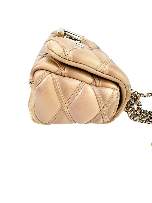 Louis Vuitton Beige Lambskin Pico GO 14 Bag