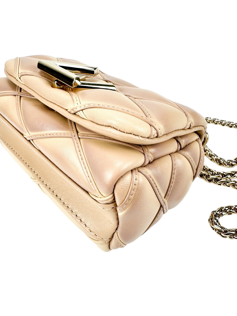 Louis Vuitton Beige Lambskin Pico GO 14 Bag