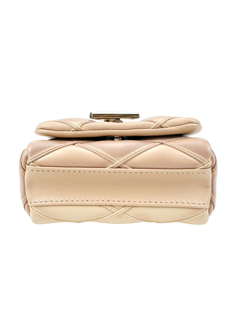 Louis Vuitton Beige Lambskin Pico GO 14 Bag
