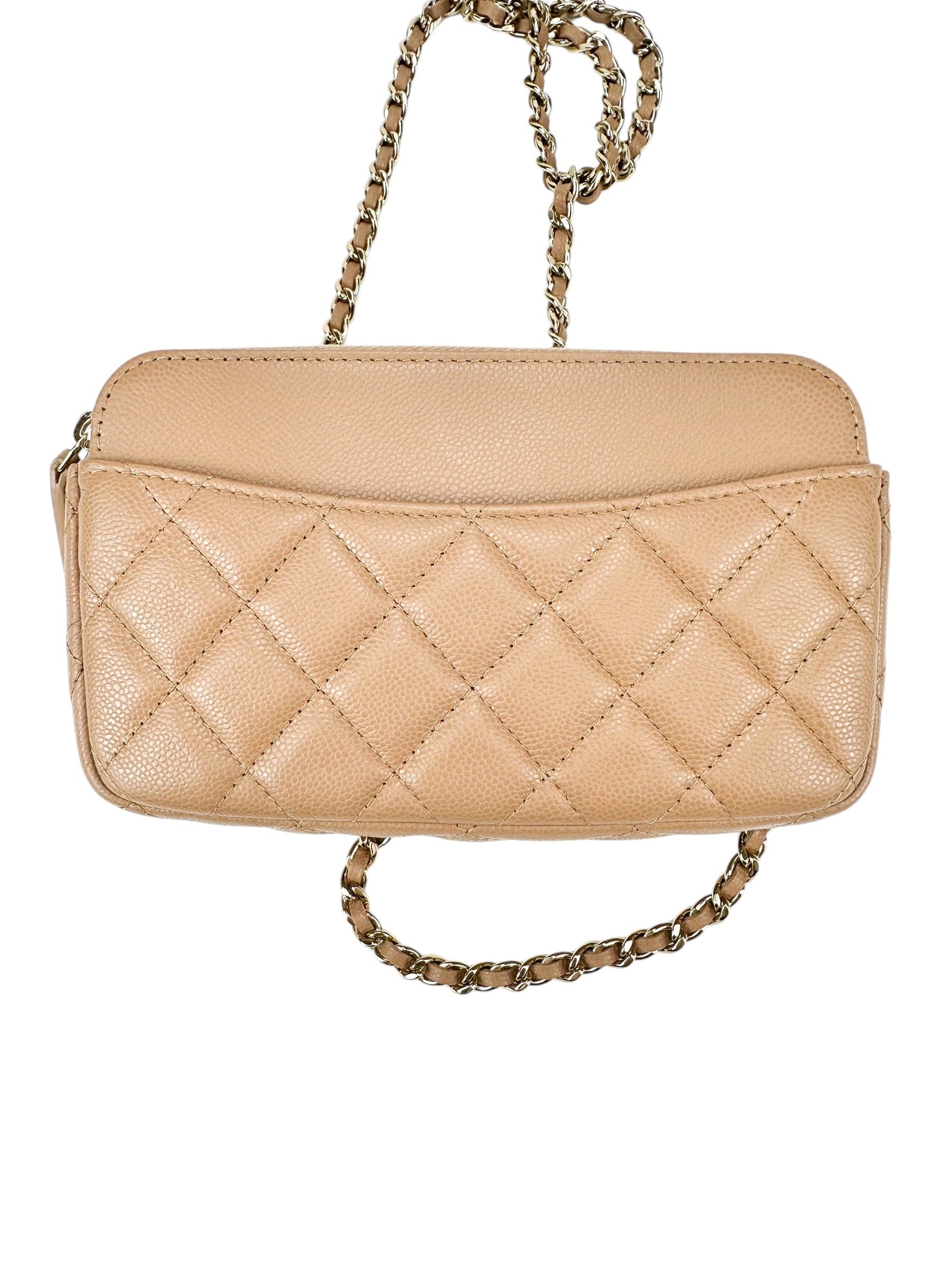 Chanel quilted pouch best sale