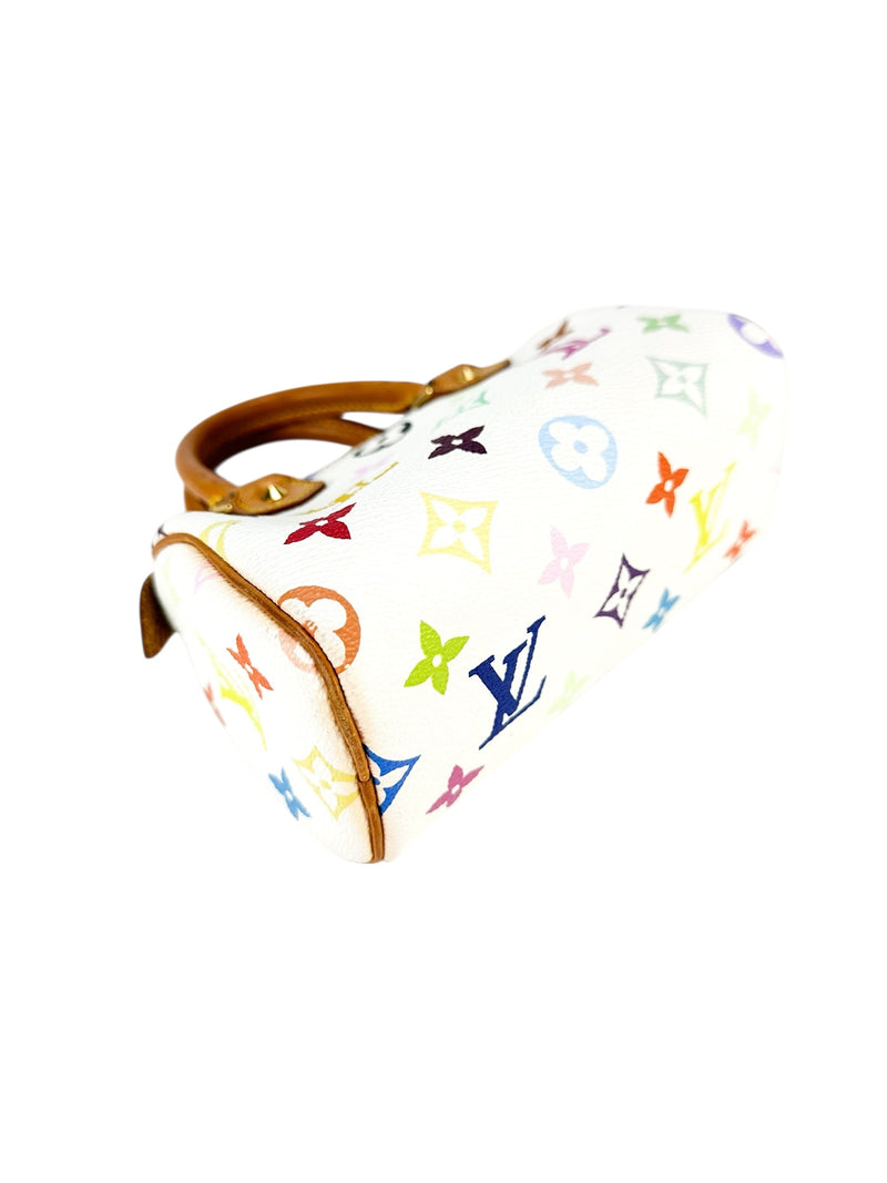 Louis Vuitton Multicolor Monogram Blanc Coated Canvas Speedy Nano
