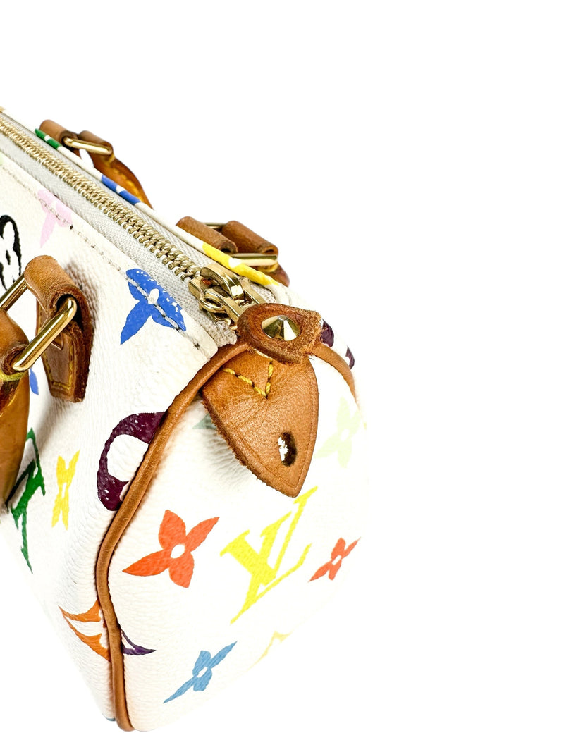 Louis Vuitton Multicolor Monogram Blanc Coated Canvas Speedy Nano