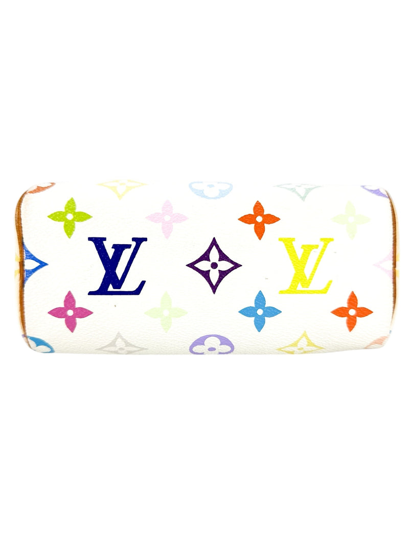 Louis Vuitton Multicolor Monogram Blanc Coated Canvas Speedy Nano