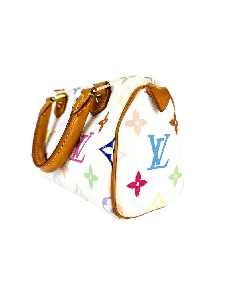 Louis Vuitton Multicolor Monogram Blanc Coated Canvas Speedy Nano