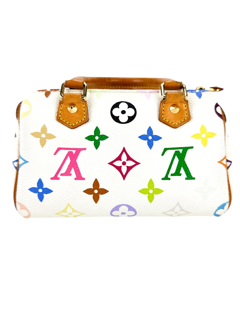 Louis Vuitton Multicolor Monogram Blanc Coated Canvas Speedy Nano
