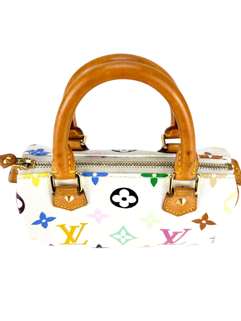 Louis Vuitton Multicolor Monogram Blanc Coated Canvas Speedy Nano