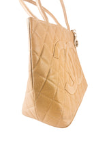 Chanel Beige Caviar Leather Medallion Tote Bag