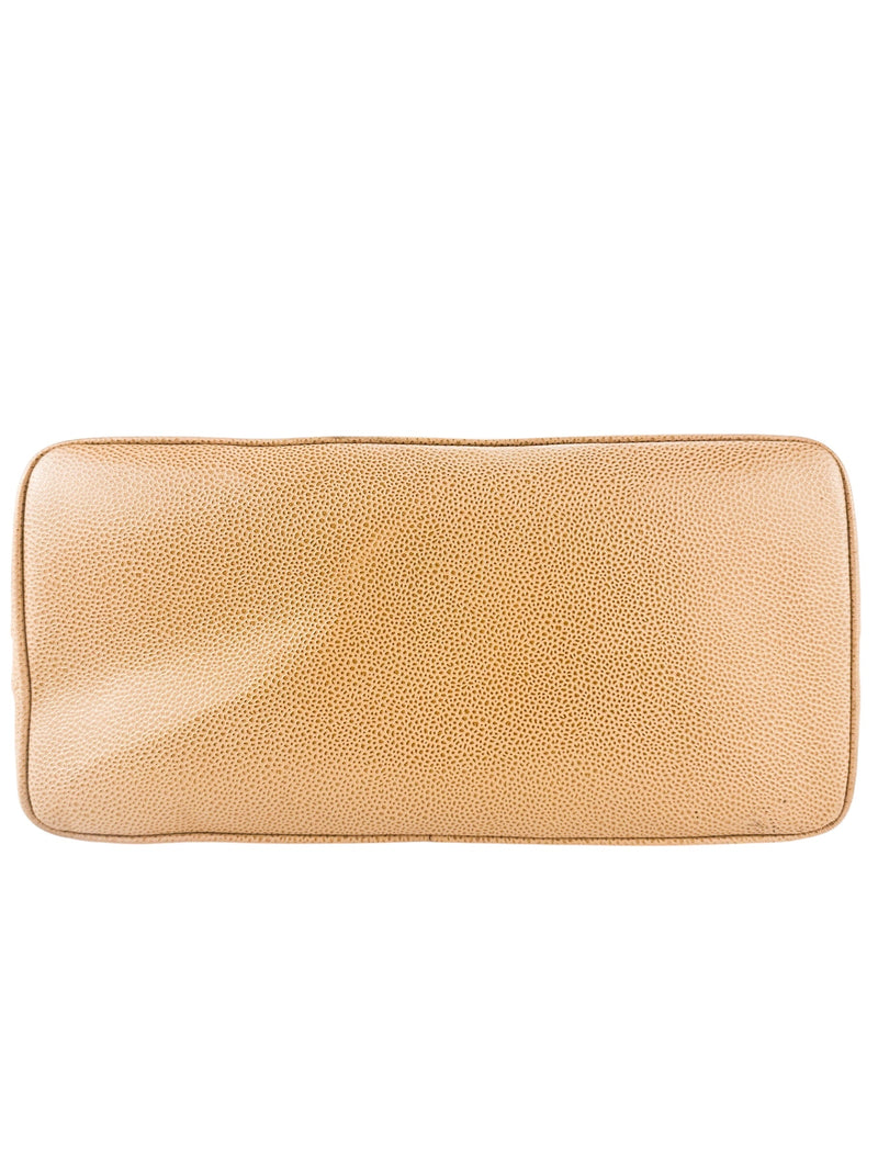 Chanel Beige Caviar Leather Medallion Tote Bag