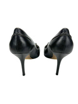Dolce & Gabbana Black Leather Buckle Heel 39.5