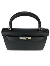 Hermes Noir Sellier Kelly 28 Palladium Hardware