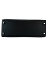 Hermes Noir Sellier Kelly 28 Palladium Hardware