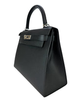 Hermes Noir Sellier Kelly 28 Palladium Hardware
