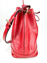 Louis Vuitton Red Epi Leather Noe Bucket Bag