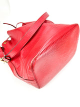 Louis Vuitton Red Epi Leather Noe Bucket Bag