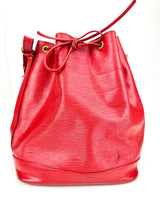 Louis Vuitton Red Epi Leather Noe Bucket Bag