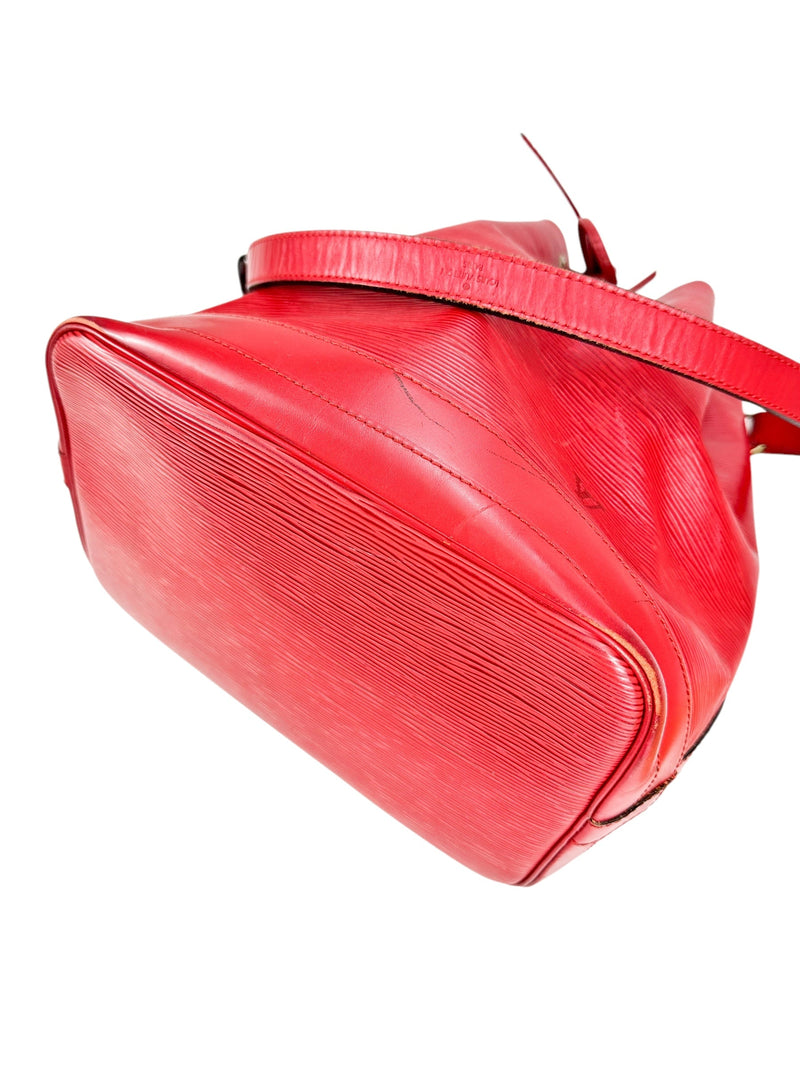 Louis Vuitton Red Epi Leather Noe Bucket Bag