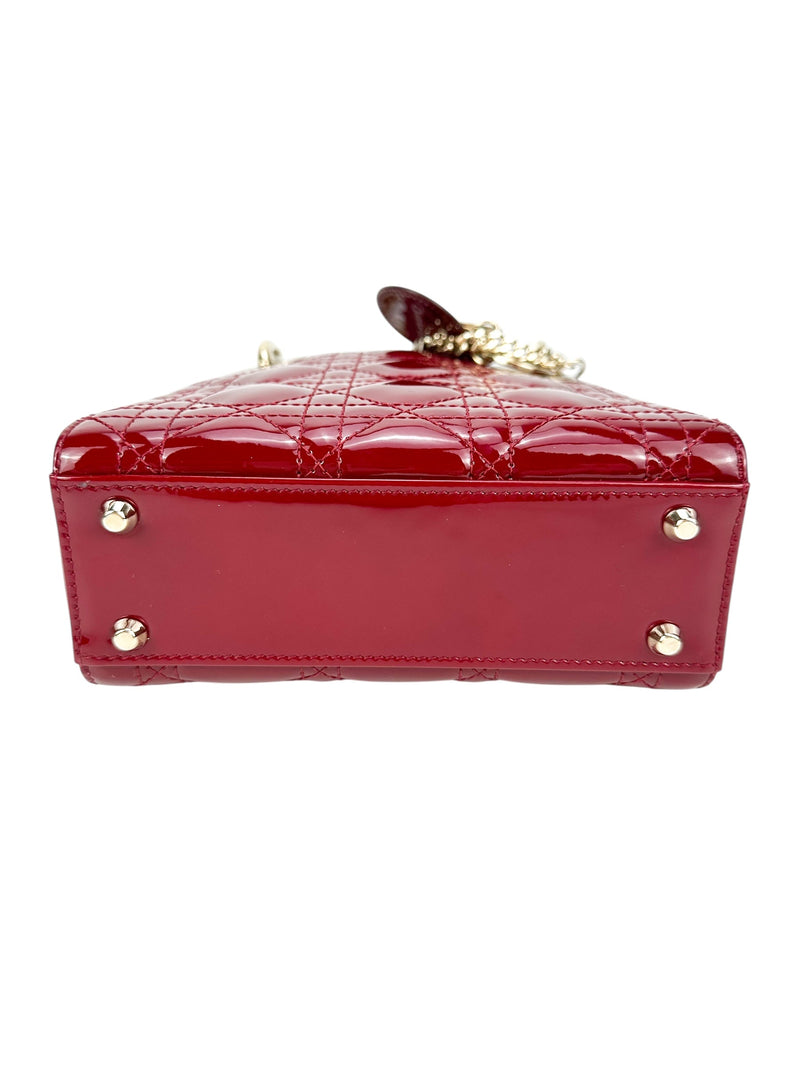 Christian Dior Red Patent Leather Lady Dior