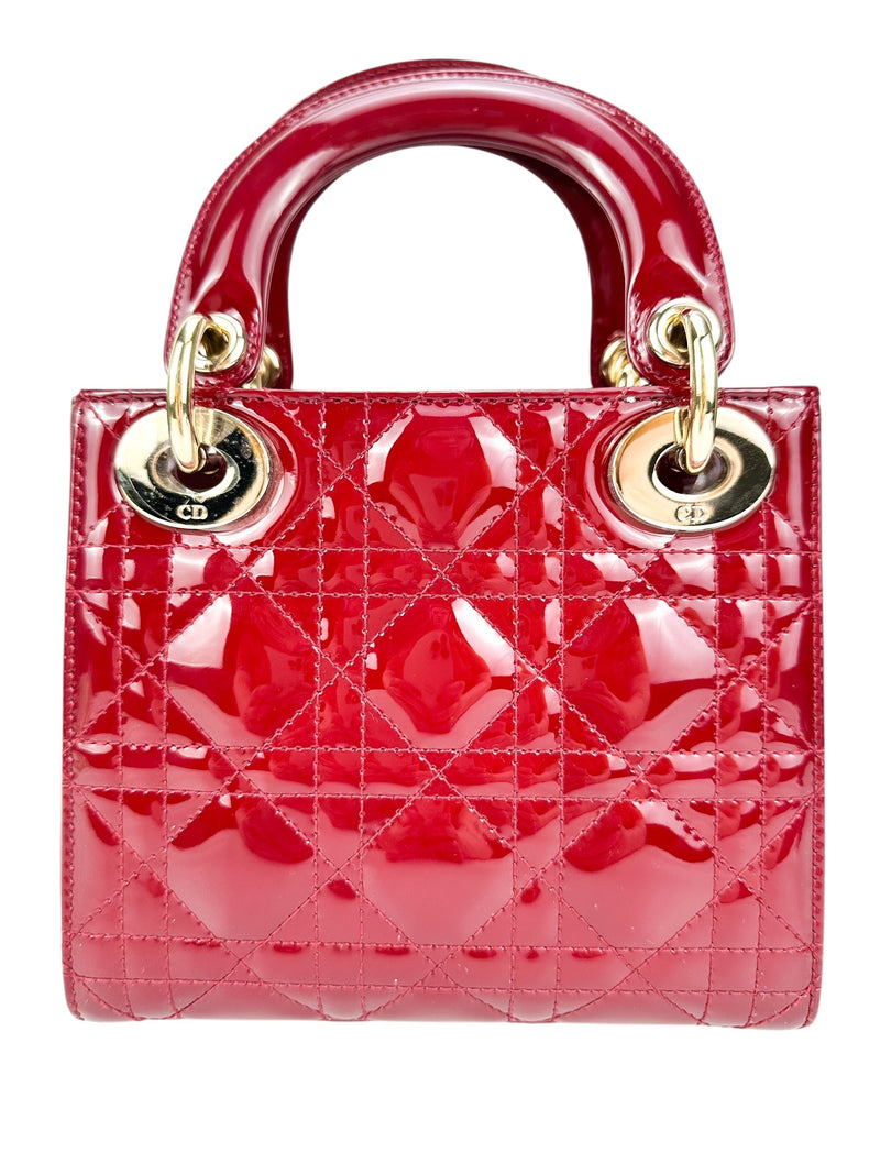 Christian Dior Red Patent Leather Lady Dior