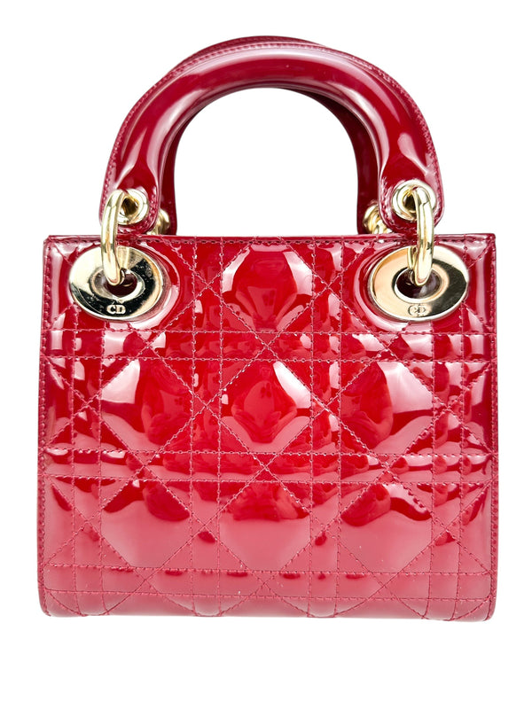 Christian Dior Red Patent Leather Lady Dior
