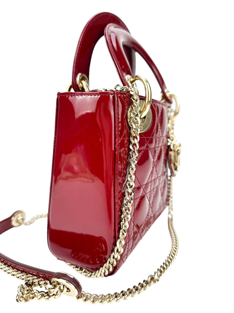 Christian Dior Red Patent Leather Lady Dior