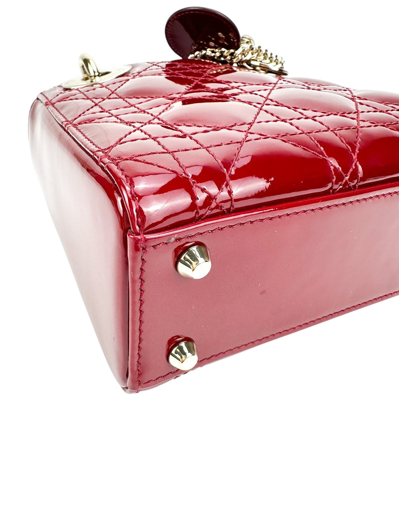 Christian Dior Red Patent Leather Lady Dior