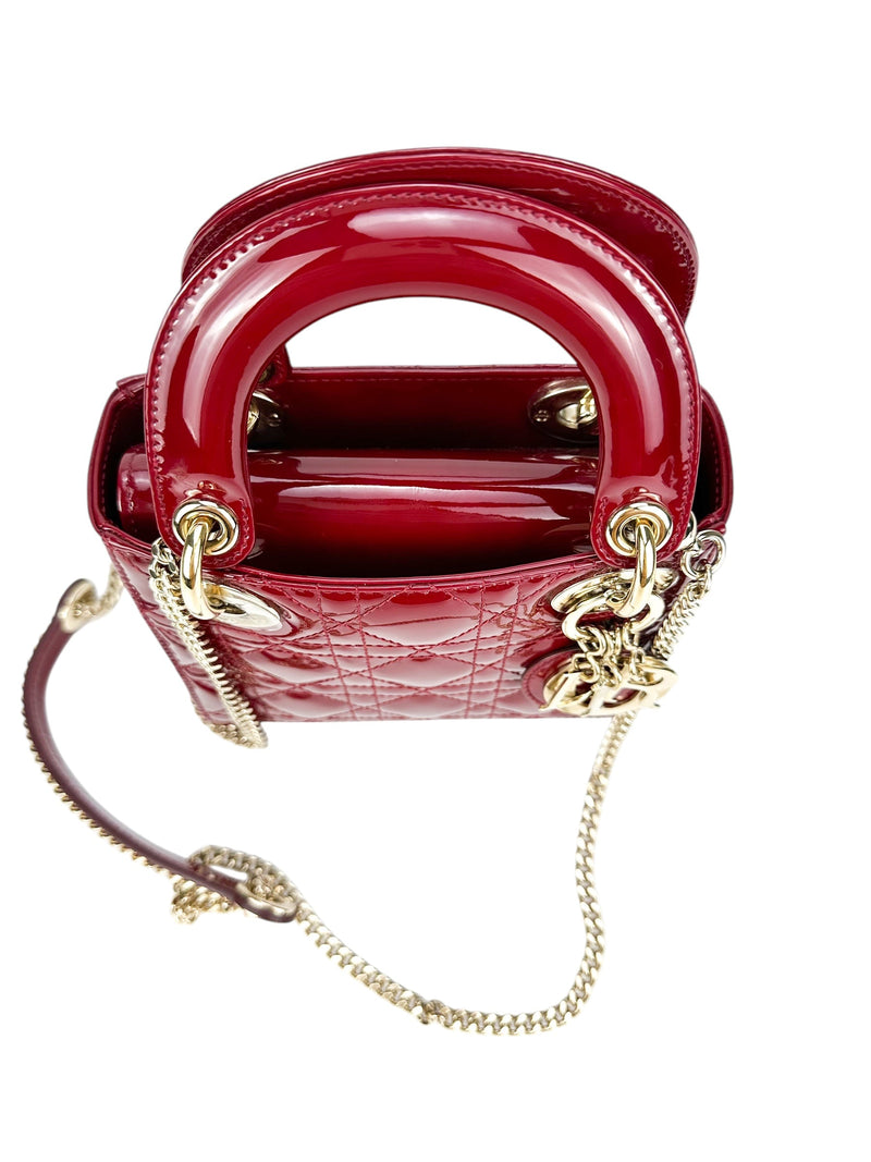 Christian Dior Red Patent Leather Lady Dior