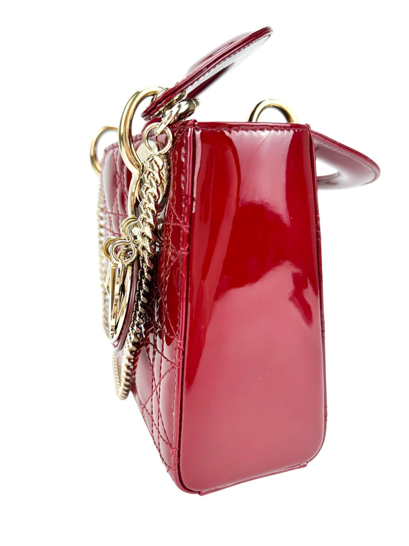 Christian Dior Red Patent Leather Lady Dior