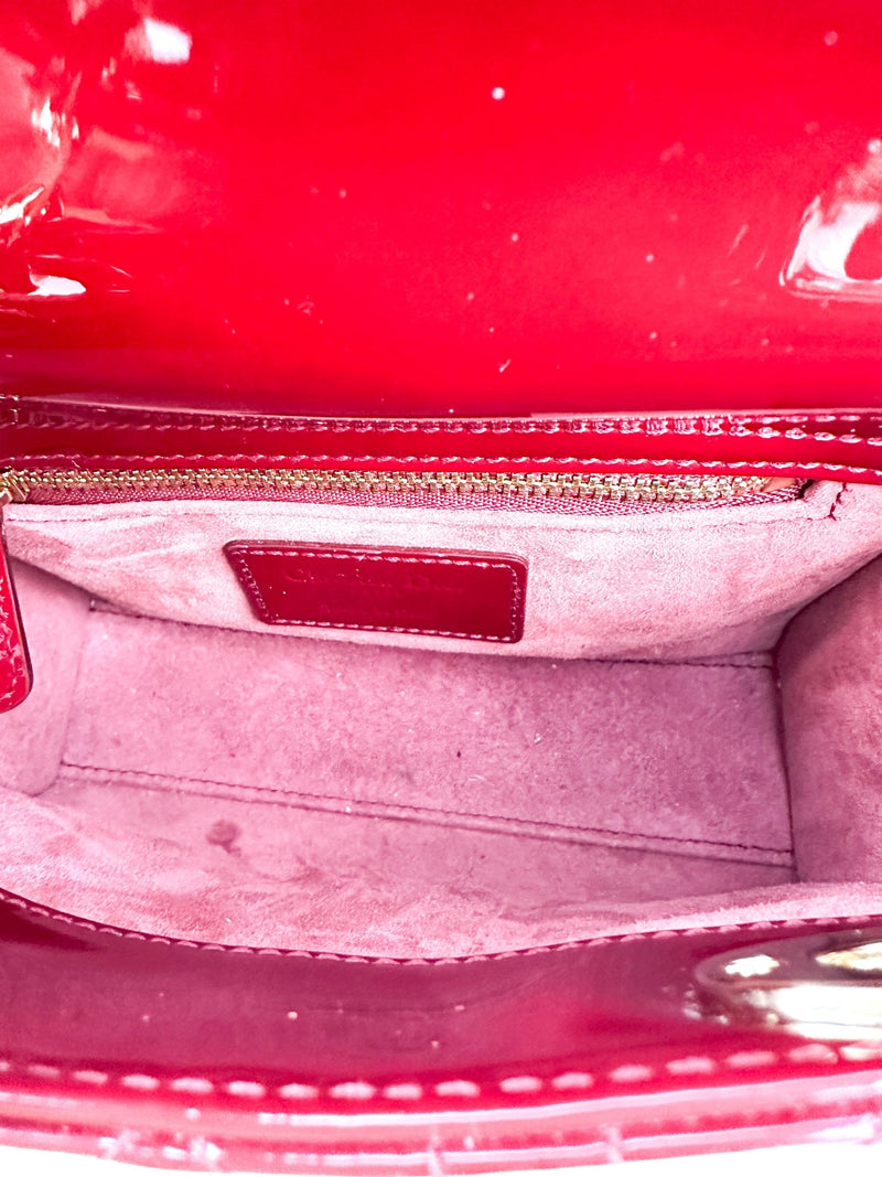 Christian Dior Red Patent Leather Lady Dior