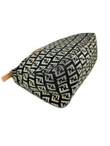 Fendi Black and Gold Canvas Zucchino Handbag