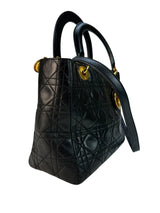 Christian Dior Black Cannage Lambskin Lady Dior Medium