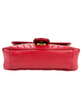 Gucci Red Leather GG Marmont Bag Small