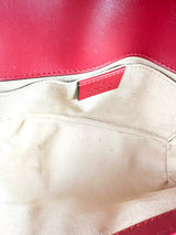 Gucci Red Leather GG Marmont Bag Small