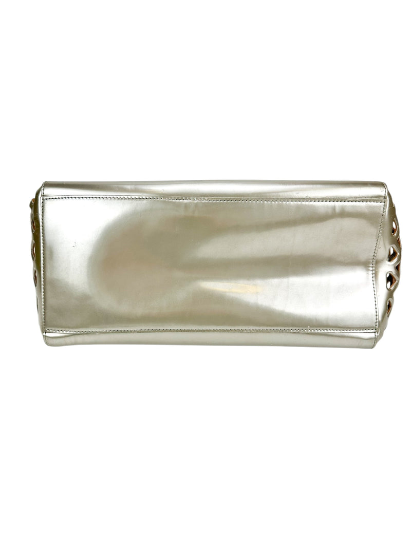 Louis Vuitton Gold Patent Leather Jelly Tote