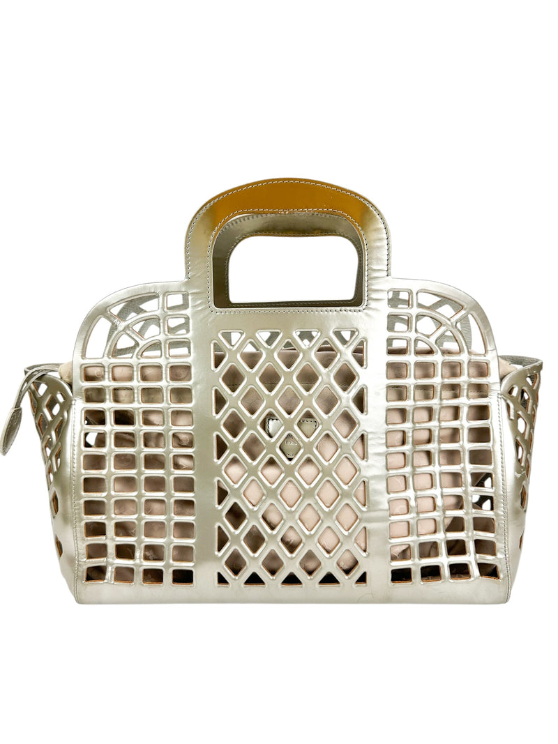 Louis Vuitton Gold Patent Leather Jelly Tote