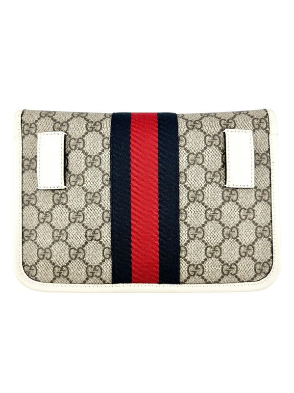 Gucci Beige Coated Canvas GG Supreme Ophidia Belt Bag