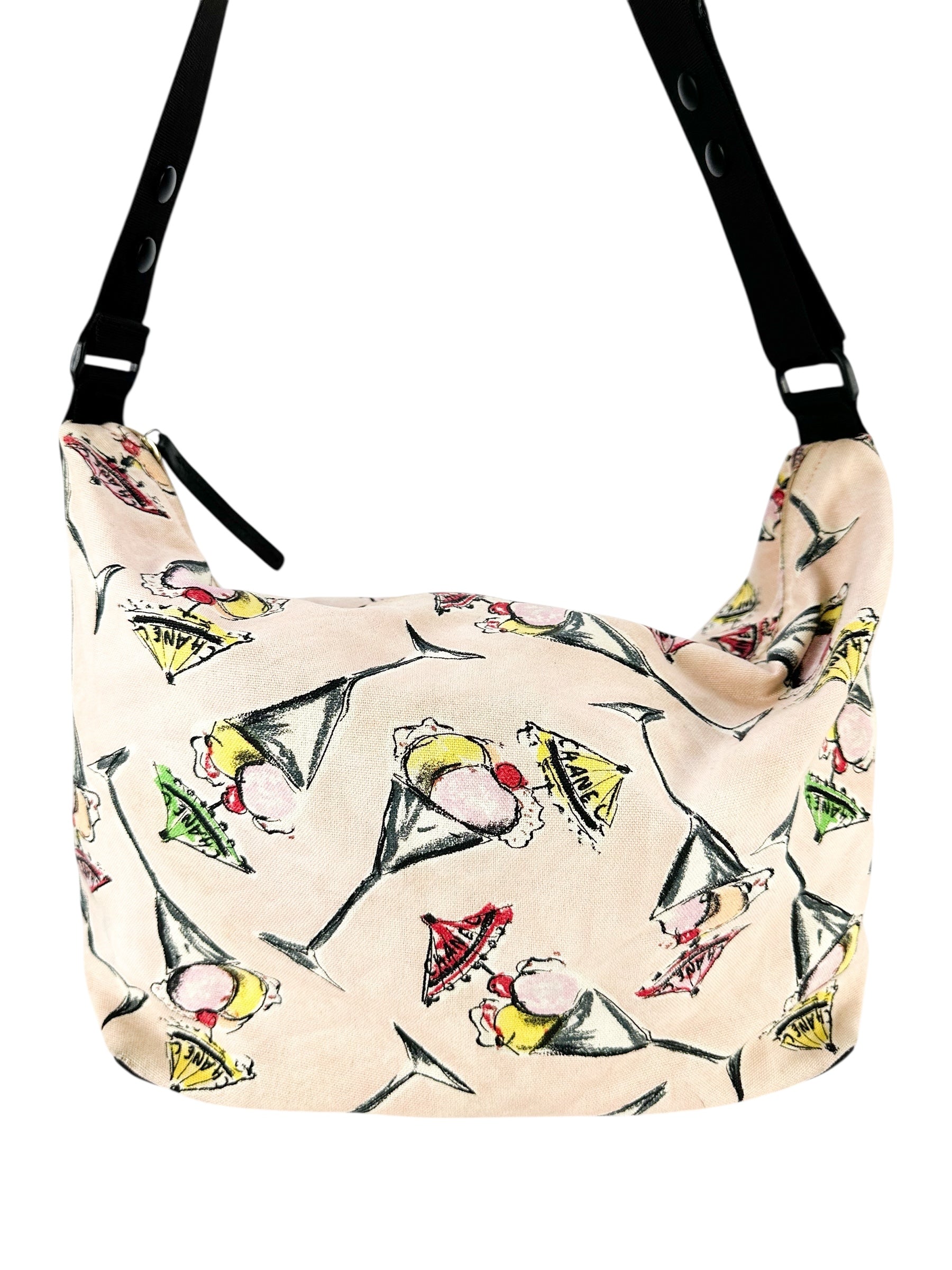 Chanel Ice Cream Print Canvas Hobo Bag