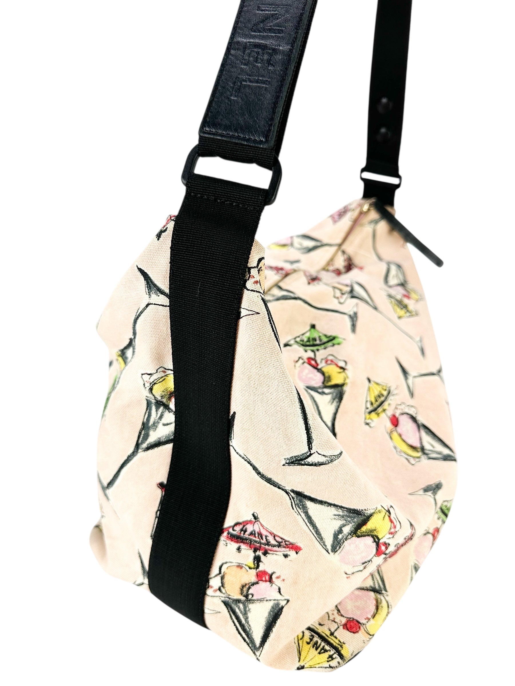 Chanel Ice Cream Print Canvas Hobo Bag