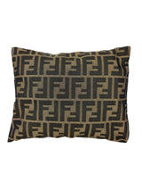 Fendi Brown and Black Canvas Zucca Print Slim Pouch Clutch