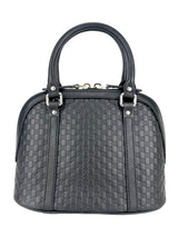 Gucci Black Leather Micro Guccissima 2 Way Bag