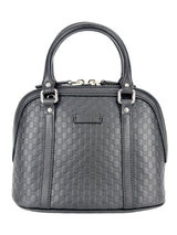 Gucci Black Leather Micro Guccissima 2 Way Bag