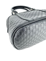 Gucci Black Leather Micro Guccissima 2 Way Bag