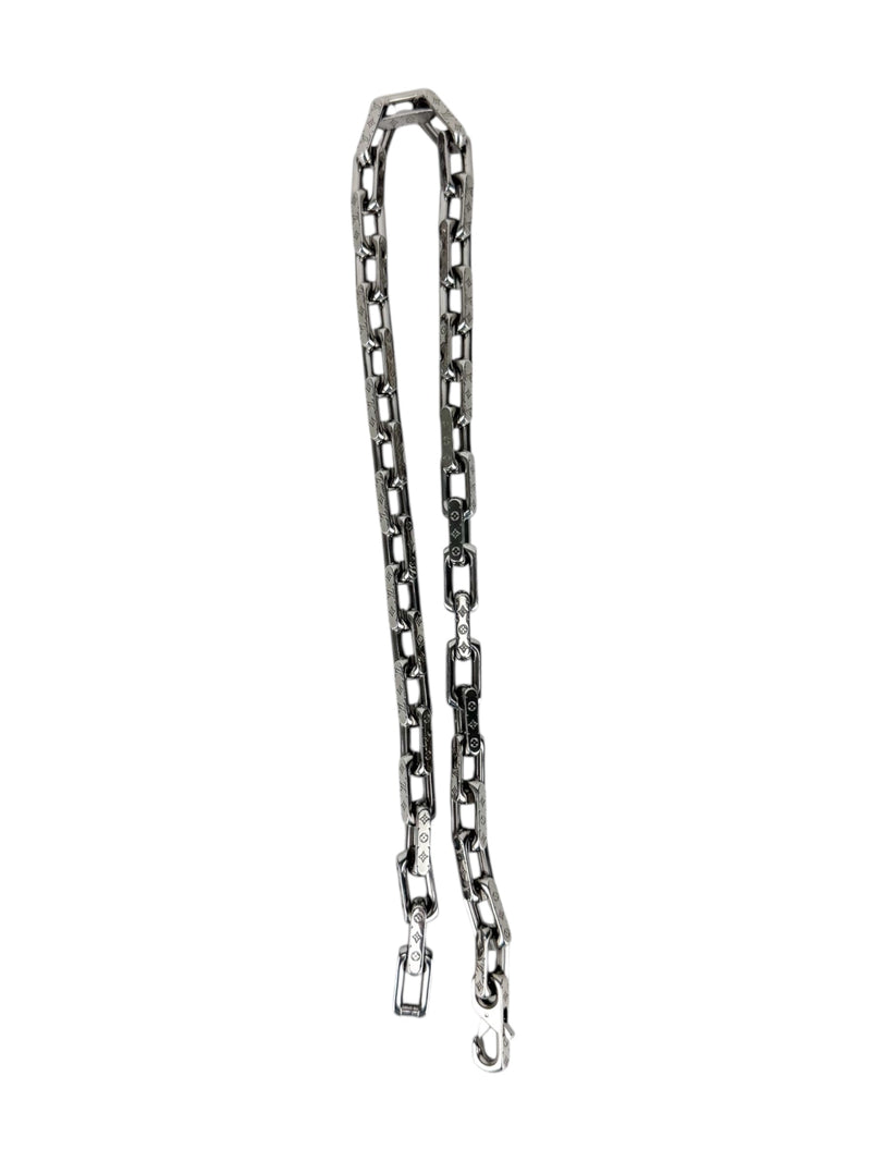 Louis Vuitton Silver Monogram Collier Chain Necklace