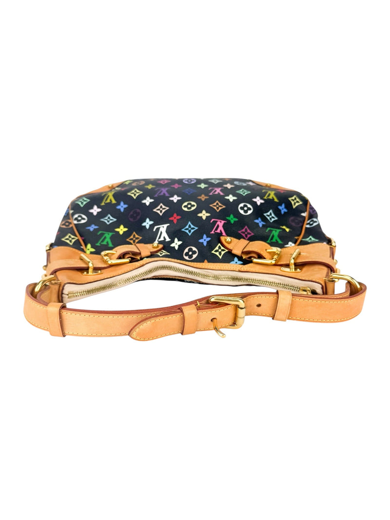 Louis Vuitton Multicolor Noir Monogram Leather Greta Shoulder Bag